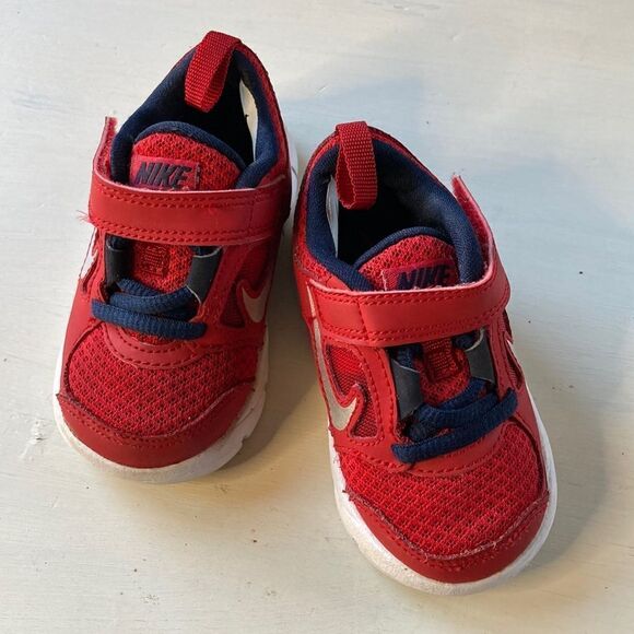 Nike Free Run 3 Slip On Red & Blue Sneakers Size 5C - Picture 5 of 12